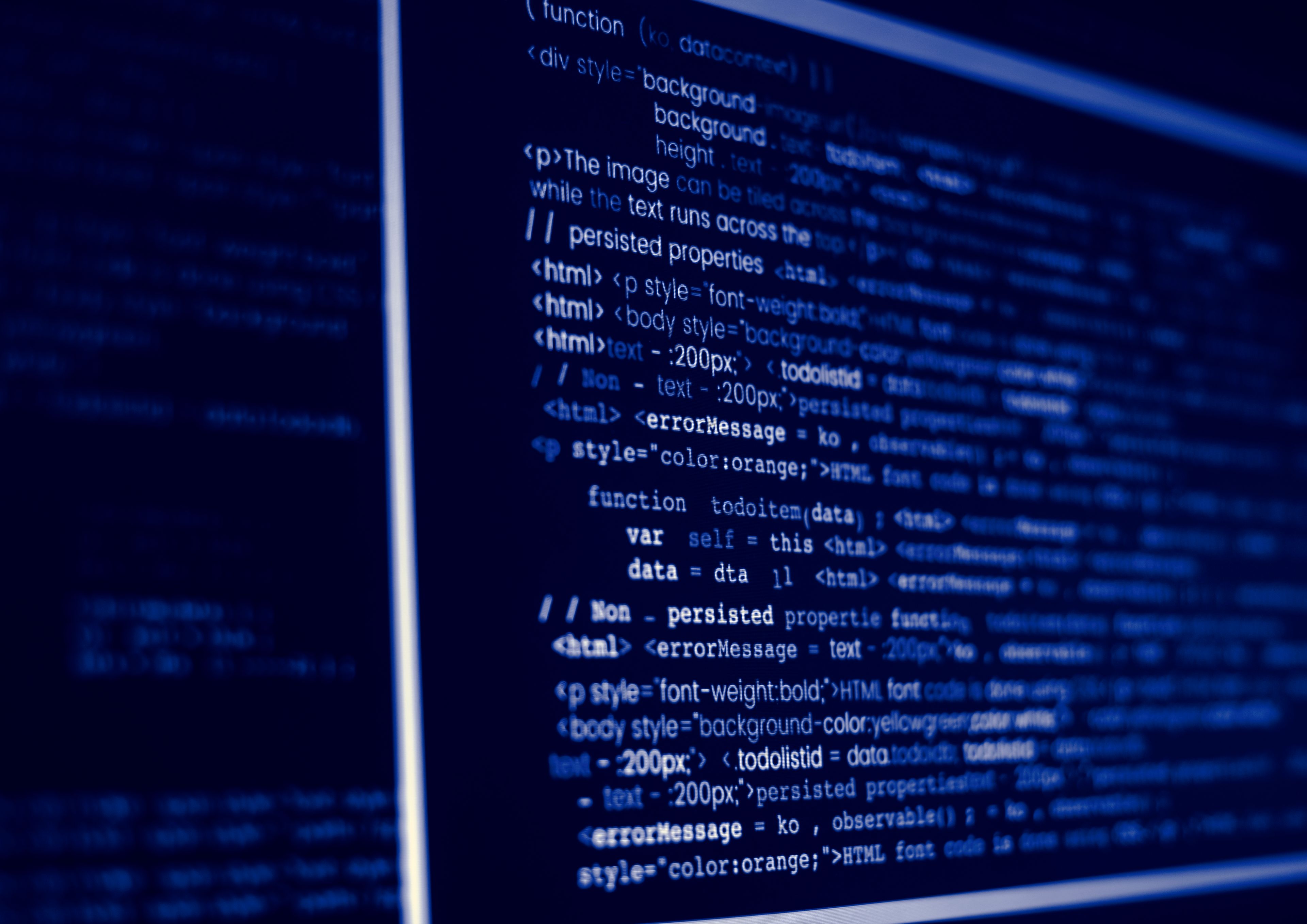 Computer Program Code on a Screen